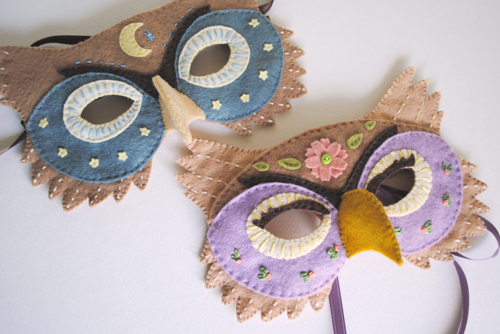 felt owl mask sewing kit